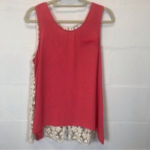 LoLo’s Boutique Lace Back Tank Blouse